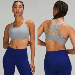 Lululemon Energy‎ Bra High Support Rhino Grey Size 34 DDD Supportive Sports 2021